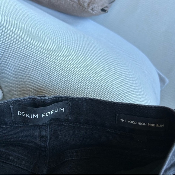 Denim Forum Aritzia The Yoko High Rise Slim Black Size 24 - Picture 5 of 7